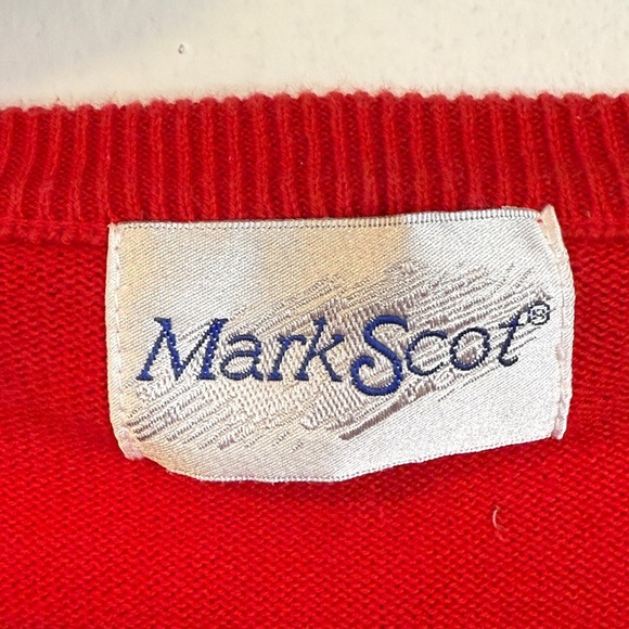 Vtg Mark Scot Men's Red Sweater size M - Picture 2 of 10